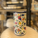 The Hebron Cylindrical Hand-Painted Ceramic Vase