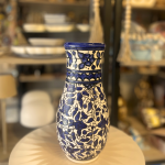 Traditional Palestinian Floral Vase – Cobalt Blue